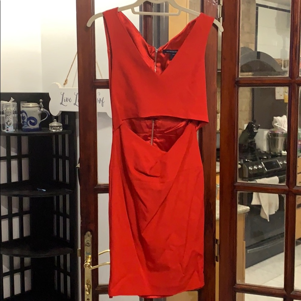 Lipstick red dress